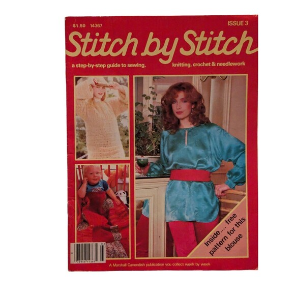 STITCH BY STITCH ISSUE 3 STEP BY STEP SEWING KNITTING CROCHET NEEDLEWORK 1982 - Picture 2 of 9